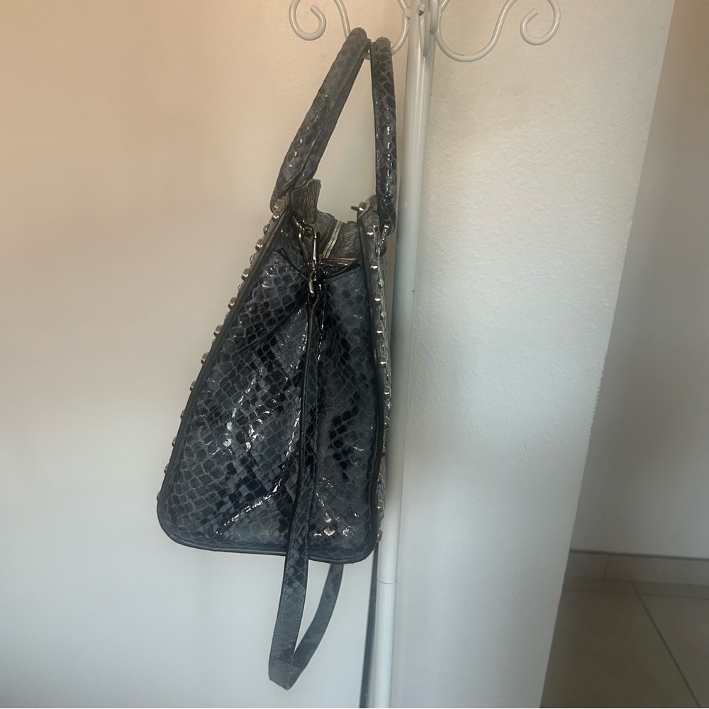 Michael Kors leather Denim Snake Print Tote - Picture 3 of 9